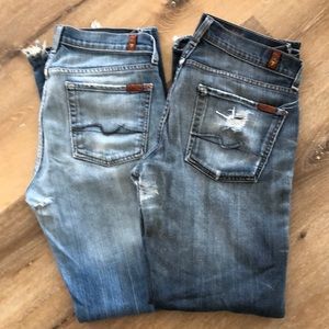 2 Pairs!! 7 for all mankind jeans